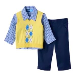 Great Guy 3 pcs sweater vest matching set toddler